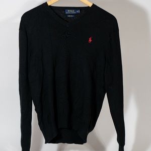 Polo Ralph Lauren Black Pima Cotton Sweater Size S